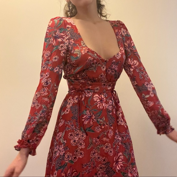 For Love & Lemons x Free People Long Sleeve Floral Dress - Picture 3 of 11